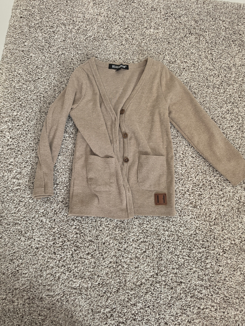 Beau Hudson Tan Button-Front Cardigan 1 Y